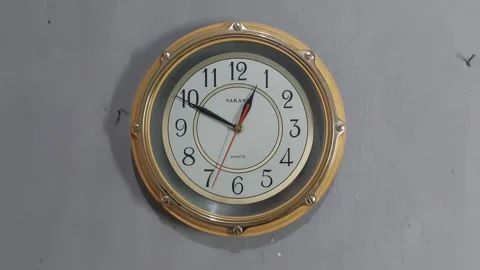 Footage of an analog quartz wall clock made in Japan Video stock 326195532
