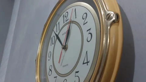 Footage of an analog quartz wall clock made in Japan Video stock 326195697