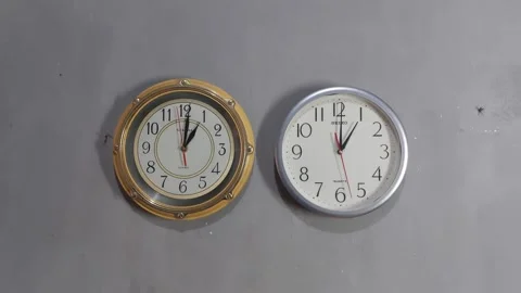 Footage of an analog quartz wall clock made in Japan Video stock 326196243