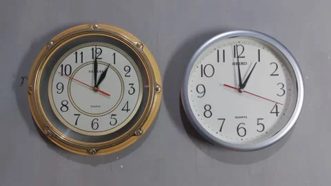Footage of an analog quartz wall clock made in Japan Video stock 326196257