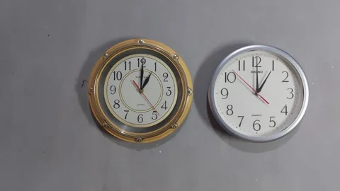 Footage of an analog quartz wall clock made in Japan Video stock 326196279