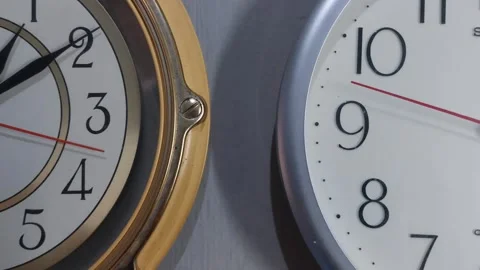 Footage of an analog quartz wall clock made in Japan Video stock 326197408