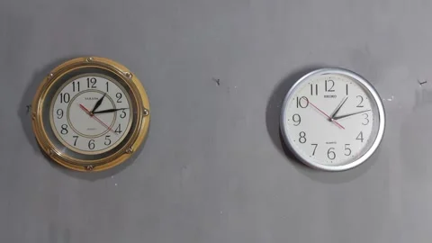 Footage of an analog quartz wall clock made in Japan Video stock 326197629
