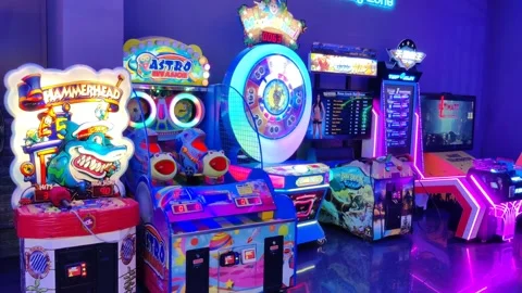 Footage of arcade game machine Stock Footage 208366231