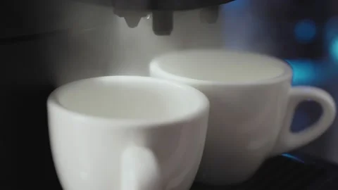 Footage B Roll of steaming coffee machine while preparing aromatic espresso. Stock Footage 169800426