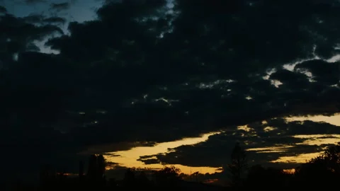 Footage B Roll Timelapse Sky and black cloud. Dark grey storm clouds. Stock Footage 154307824