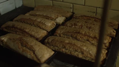 Footage of baking bread. Stock Footage 104859213