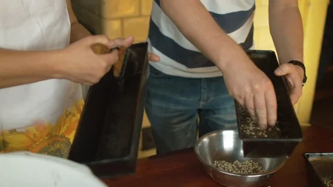 Footage of baking bread. Stock Footage 104922690