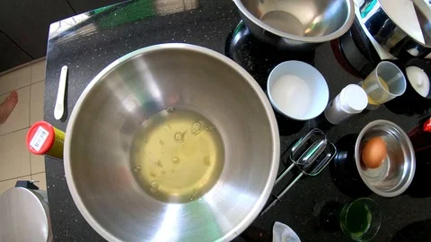 Footage of baking ingredient are ready on the table for the next step progress 動画素材 109408470