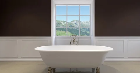 Footage. Bathroom in the new house. Modern design Stock Footage 77353353