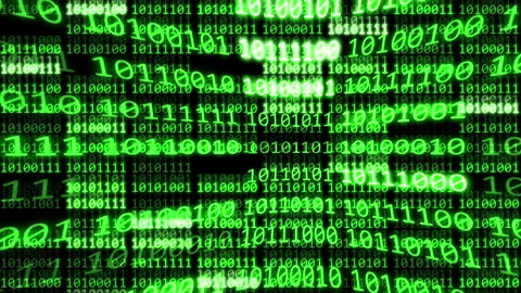 A footage of binary code animation Stock Footage 136070480