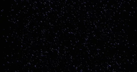 Footage, blue bubbles on a black background, transparent bubbles move up Stock Footage 164070981
