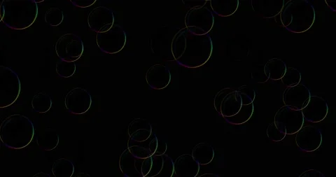 Footage, blue bubbles on a black background, transparent bubbles move up blend Stock Footage 164588817