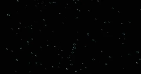 Footage, blue bubbles on a black background, transparent bubbles move up blend Stock Footage 164588871