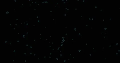 Footage, blue bubbles on a black background, transparent bubbles move up blend Stock Footage 164588895