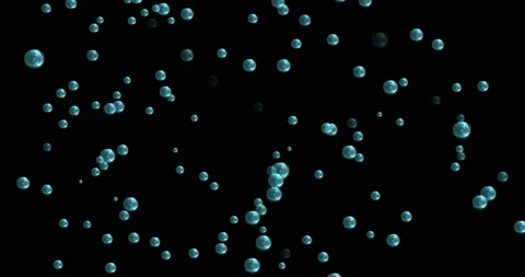 Footage, blue bubbles on a black background, transparent bubbles move up blend Stock Footage 164589040