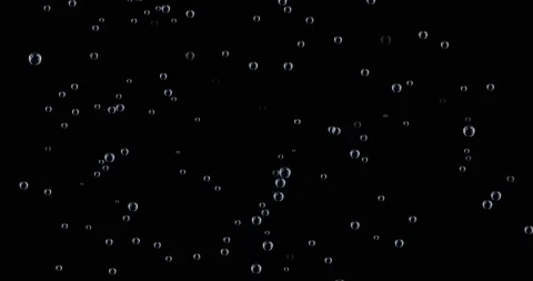 Footage, blue bubbles on a black background, transparent bubbles move up blend Stock Footage 164589111