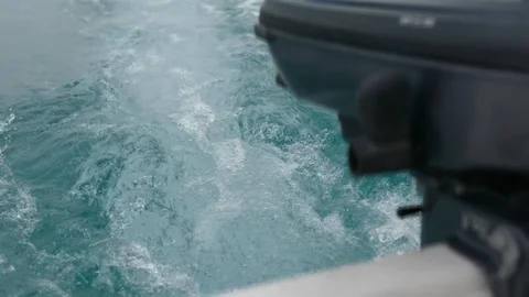 Footage of boat engine in the water Stock Footage 112742858