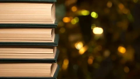 Footage of book dark background Stock Footage 138097281