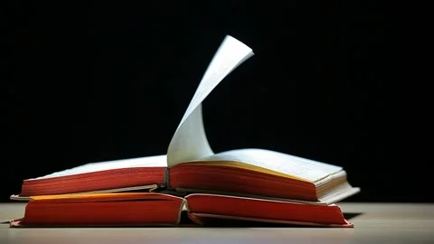 Footage of book dark background Stock Footage 138890672