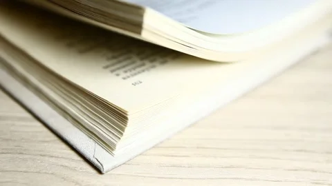 Footage of book page table Stock Footage 253709284