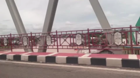Footage Of Bridge Over A River Video stock 344800698