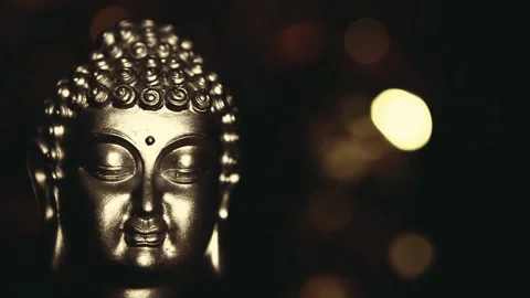 Footage of buddha dark background Stock Footage 144261909