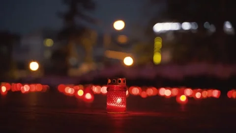 Footage of candle dark background 動画素材 280392869