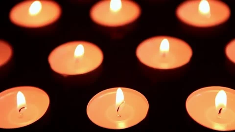 Footage of candle dark background Stock Footage 283451898