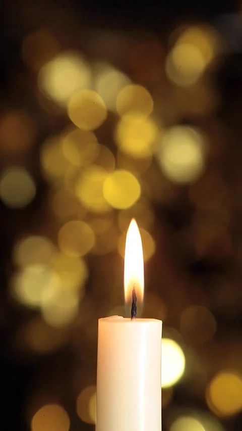 Footage of candle dark background Stock Footage 284104869