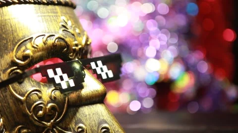 Footage of carnival mask background Stock Footage 298189586