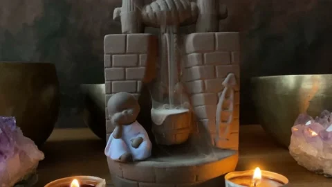 Footage of a cascading incense burner. Stock Footage 221265054