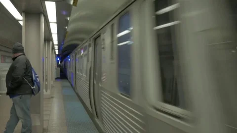 Footage Chicago Train Underground 스톡 동영상 83637124
