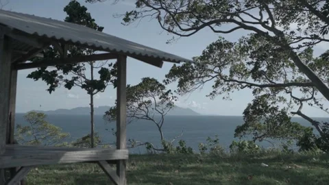 Footage Cinematic Blue Sky &amp; Empty House Mode S-LOG Stock Footage 242164558