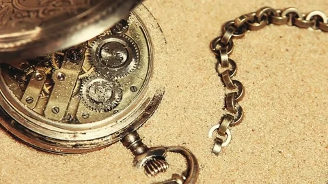 Footage of clock sand background Stock Footage 199659062