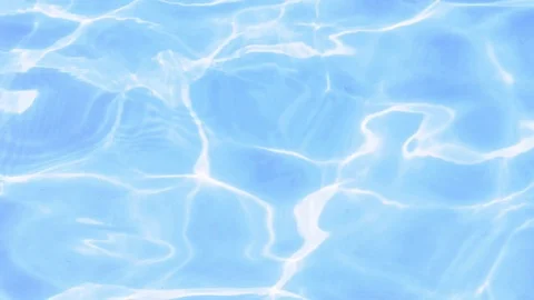 Footage of close up surface of blue clear rippling water in pool Stock Footage 117311832
