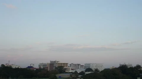 Footage of the cloud moving over the town Stock Footage 47263457