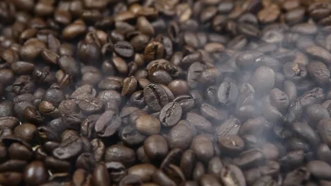 Footage of coffee bean background Stock Footage 285615518