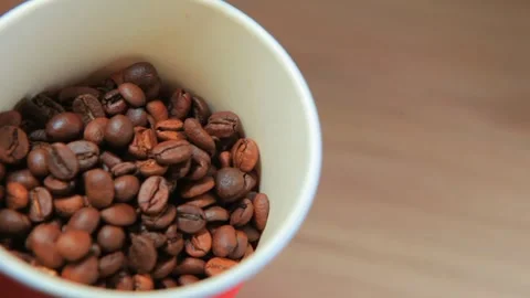 Footage of coffee bean background Stock Footage 292378794