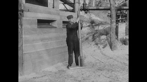 Footage of construction and preparation for launch of Taifun surface to air Stock Footage 103383947