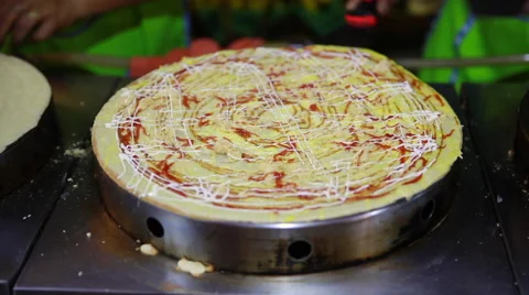 Footage of cook making crape Video stock 59135393