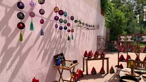 Footage of craft, decorative objects in famous, touristic town called Ayvalik Video stock 232932329