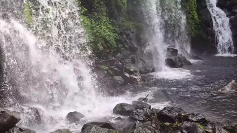 Footage of Curug Jenggala waterfall, Java, Indonesia Stockbeeldmateriaal 287047386