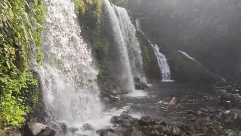 Footage of Curug Jenggala waterfall, Java, Indonesia Stock Footage 287047419