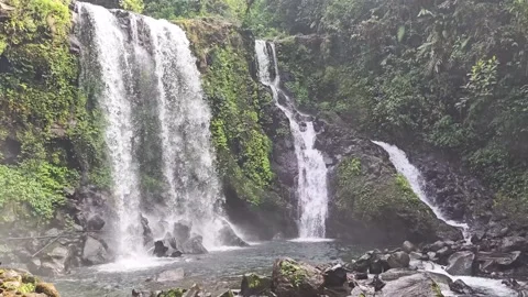 Footage of Curug Jenggala waterfall, Java, Indonesia Stock Footage 287047542