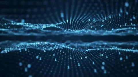 Footage Digital data stream flowing in a wave-like formation Video stock 314500126