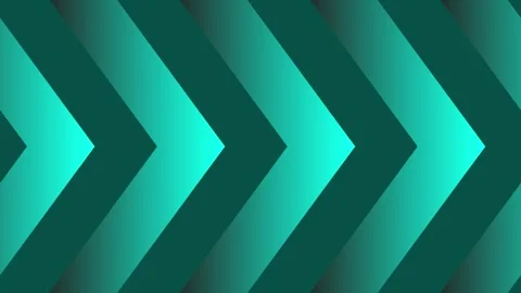 Footage displays a repeating geometric pattern of teal and turquoise chevro.. Stock Footage 340537987