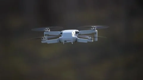Footage from a Dji Mini 2 drone hovering in wind ( Backside ) Video stock 229545047