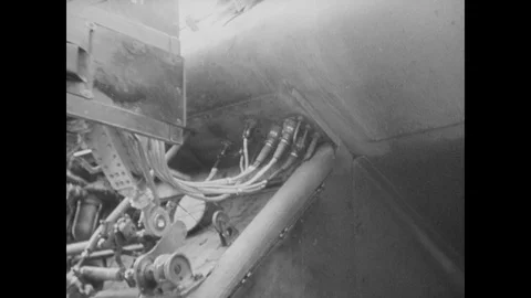 Footage of DO-127 engine change Stock Footage 103384898