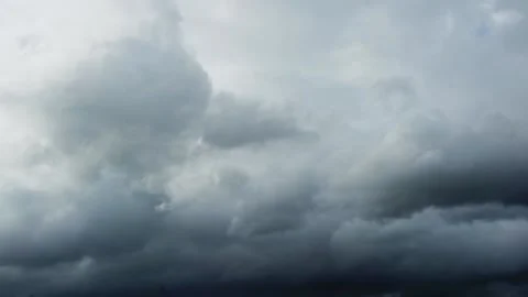 Footage with dramatic sky and dark grey fast moving storm clouds. Stormy cl.. Stock Footage 230155548